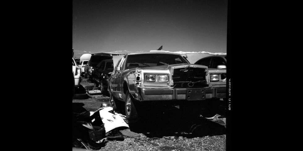 junkyard photography with infrared film
