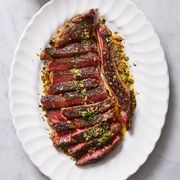 grilled steak with marinade