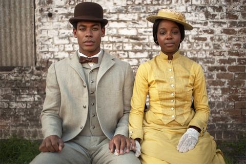 aaron pierre and ﻿thuso ﻿mbedu in the underground railroad