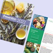 prevention's 2022 calendar and health planner
