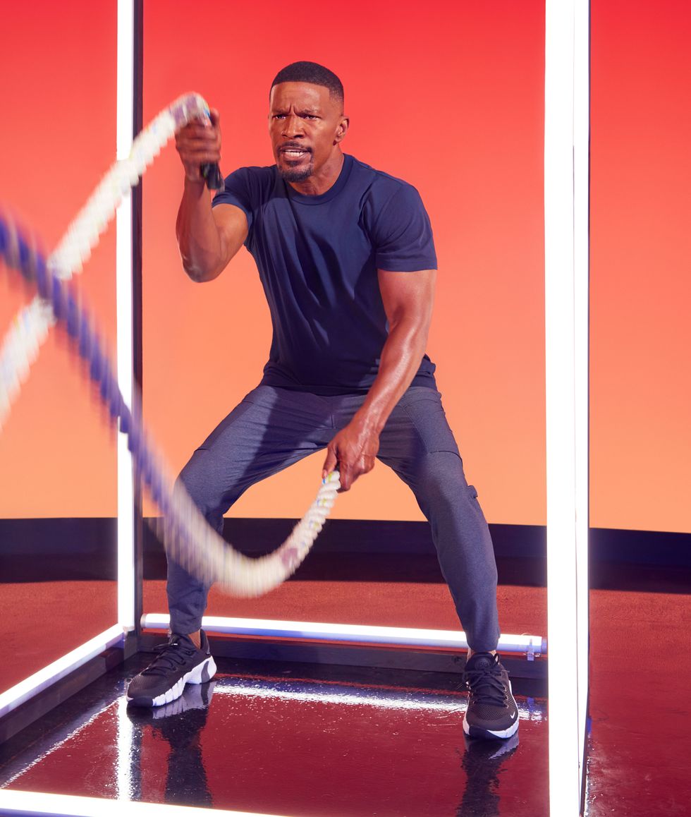 jamie foxx with battle ropes