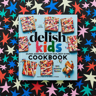 delish kids cookbook on star background