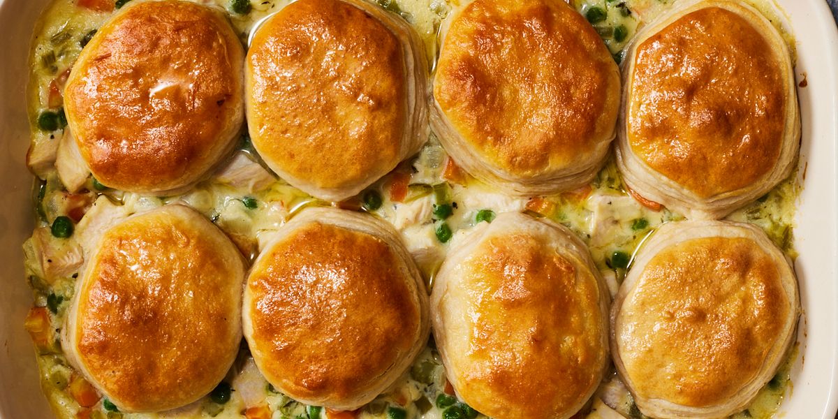 Skip The Crust—Top Your Chicken Pot Pie With Buttery Biscuits Instead