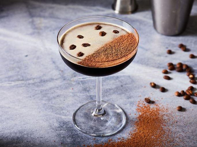 Espresso Martini Made Vodka Espresso Coffee Liqueur Martini Glass