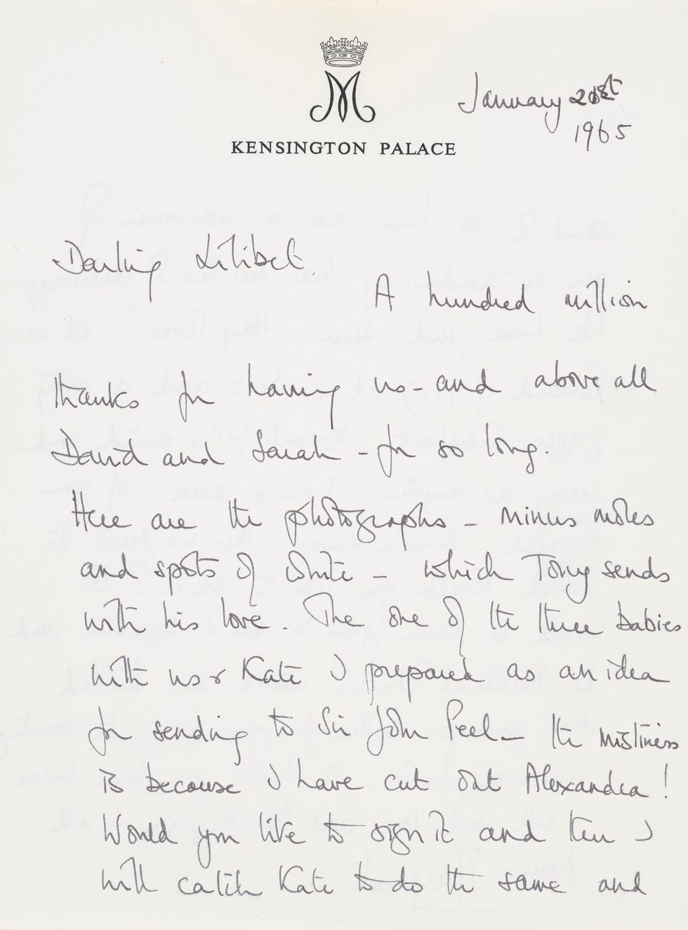 princess margaret letter to queen elizabeth