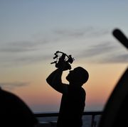 senior chief petty officer mike rosati uses a sextant while conducting celestial navigation training while sailing on the atlantic ocean aboard the coast guard cutter eagle, aug 3, 2015 celestial navigation is taught to the coast guard academy cadets while they spend time underway on the eagle us coast guard photo by petty officer 2nd class matthew s masaschi