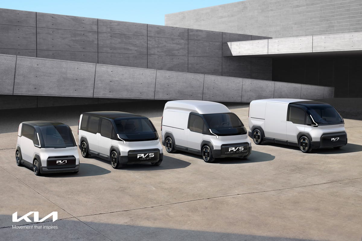 Kia To Market 3 Modular Commercial Electric Vans, And A Robotaxi