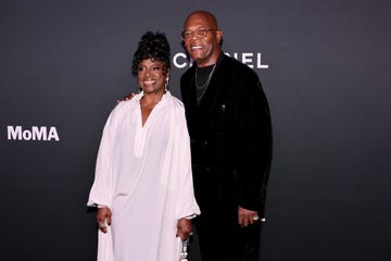 new york, new york october 23 l r latanya richardson jackson, wearing chanel and samuel l jackson attends the museum of modern art film benefit presented by chanel at museum of modern art on october 23, 2024 in new york city photo by jamie mccarthygetty images for moma