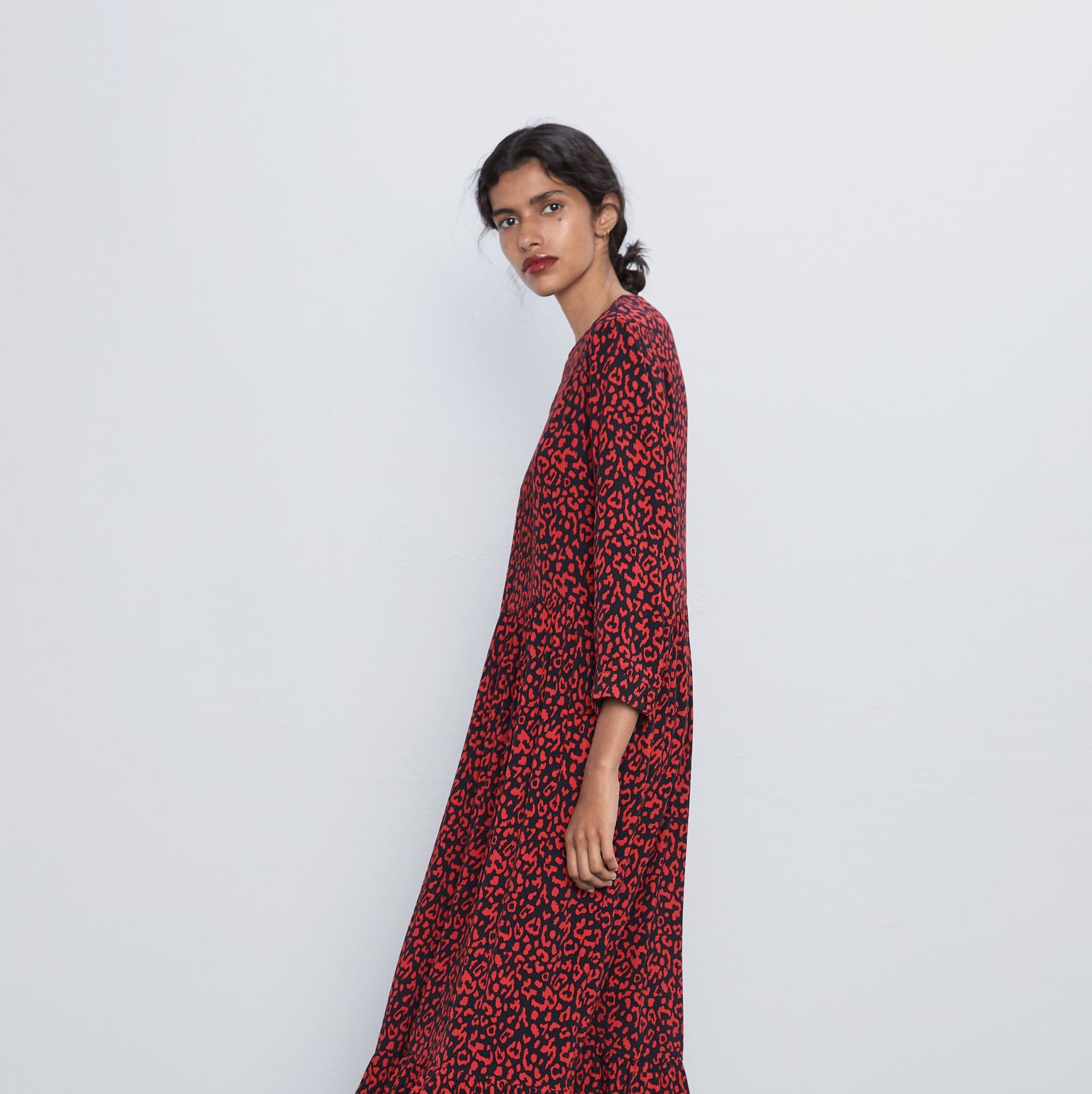 Zara's Red And Black Leopard-Print Dress Is The New 'It Dress