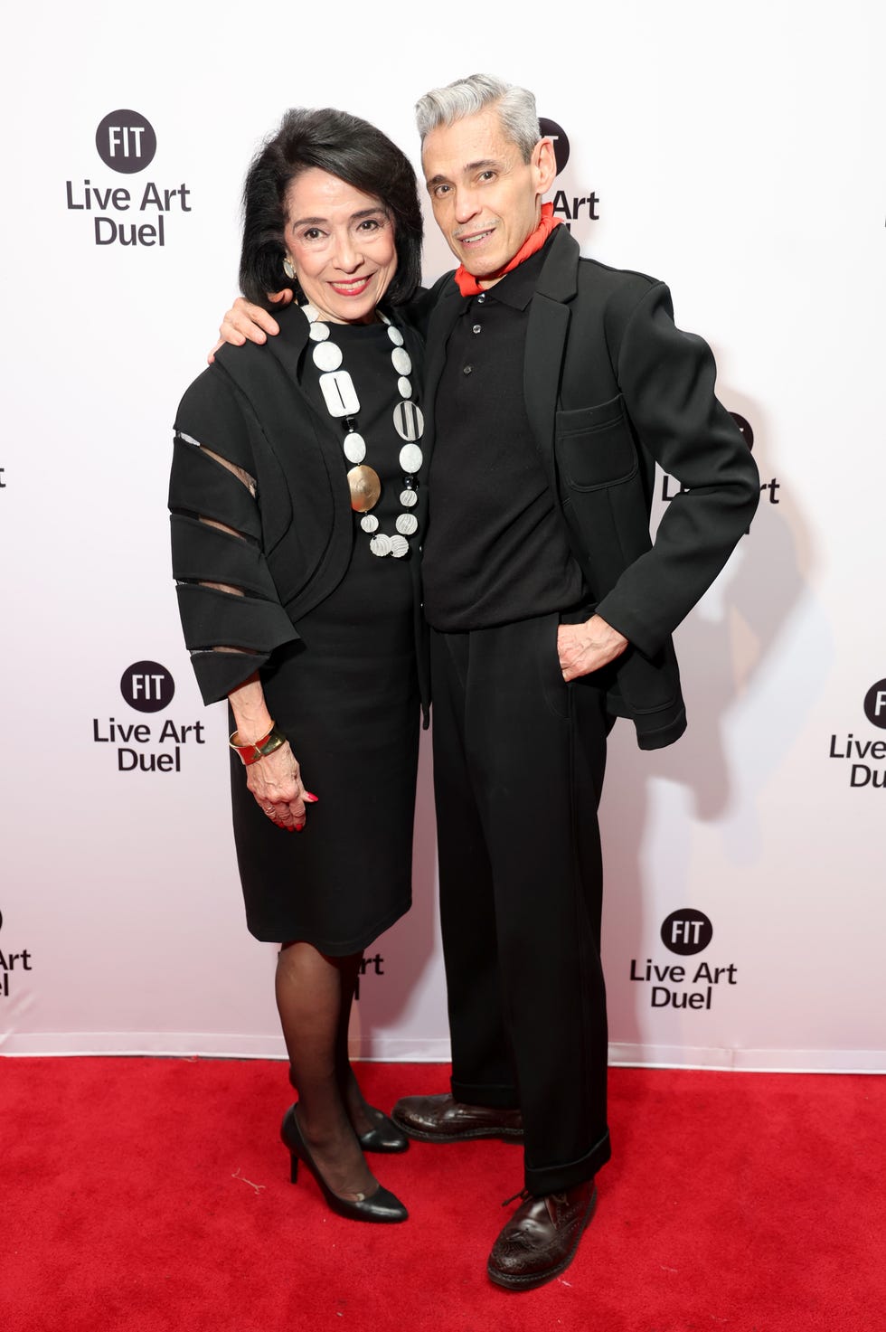 new york, new york november 14 dr joyce f brown and ruben toledo attend fits live art duel at the fashion institute of technology on november 14, 2024 in new york city photo by michael loccisanogetty images for fit