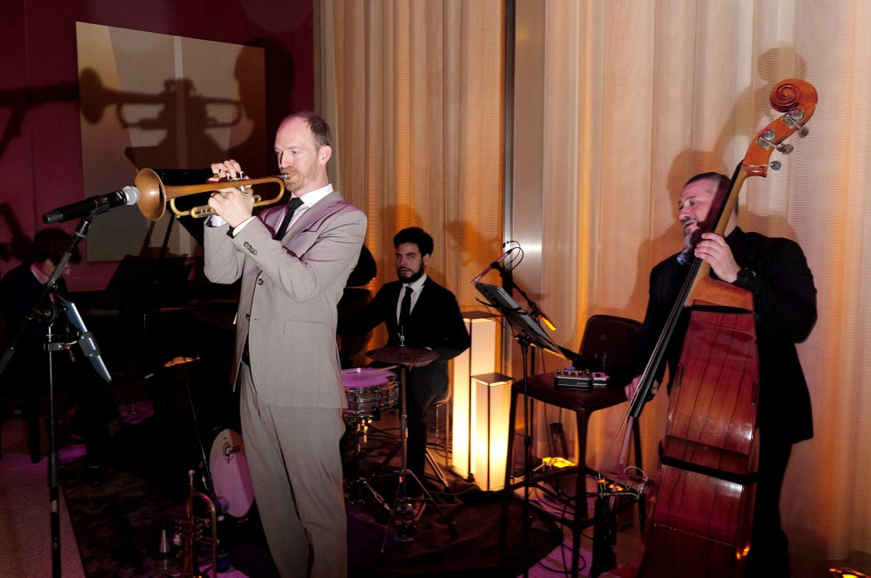 new york, new york december 11 a view of the band during esquires 2024 best new restaurants in america celebration x four twenty fives one year anniversary at four twenty five on december 11, 2024 in new york city photo by craig barrittgetty images for hearst magazines