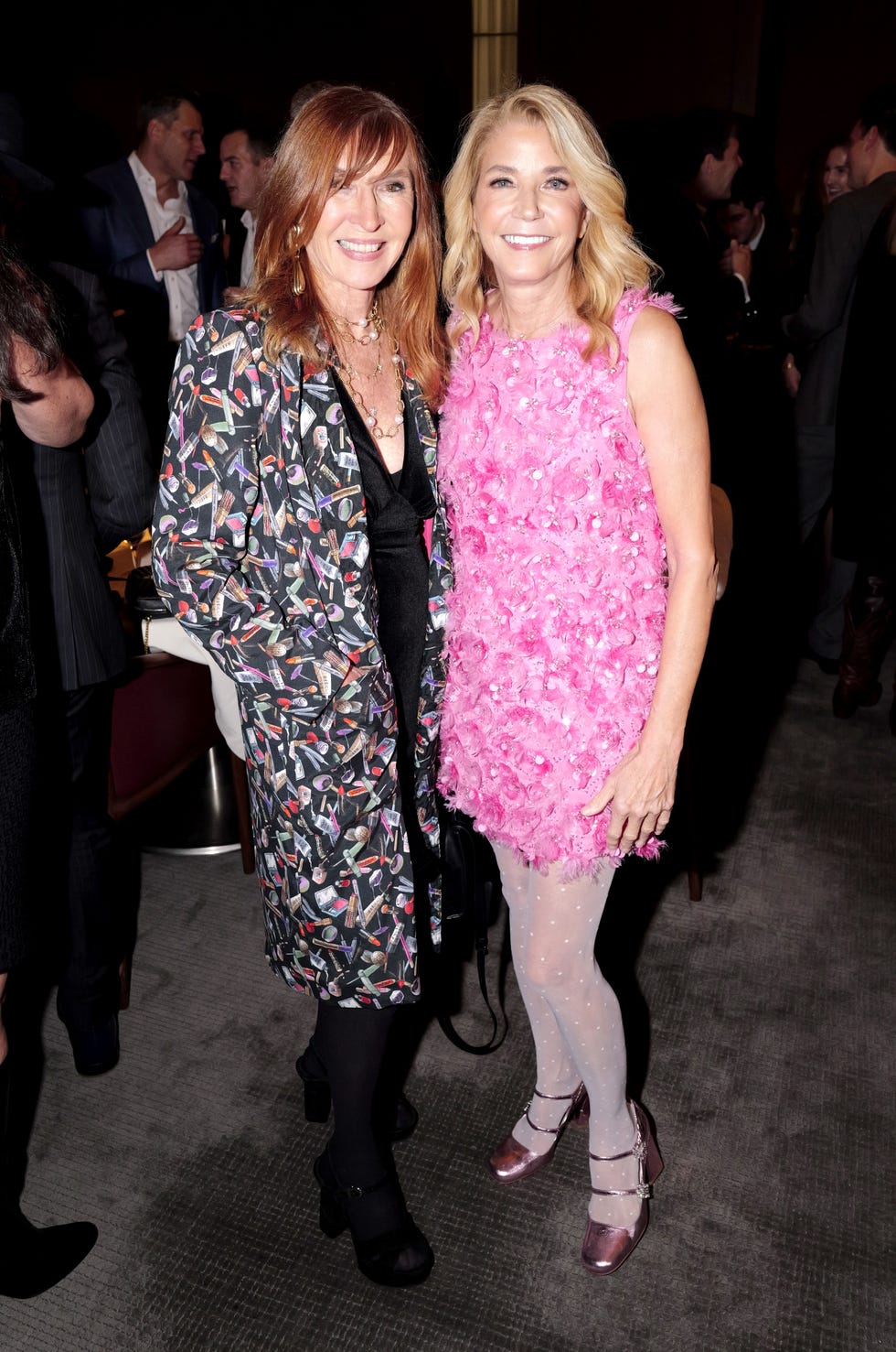 new york, new york december 11 nicole miller and candace bushnell attend esquires 2024 best new restaurants in america celebration x four twenty fives one year anniversary at four twenty five on december 11, 2024 in new york city photo by craig barrittgetty images for hearst magazines