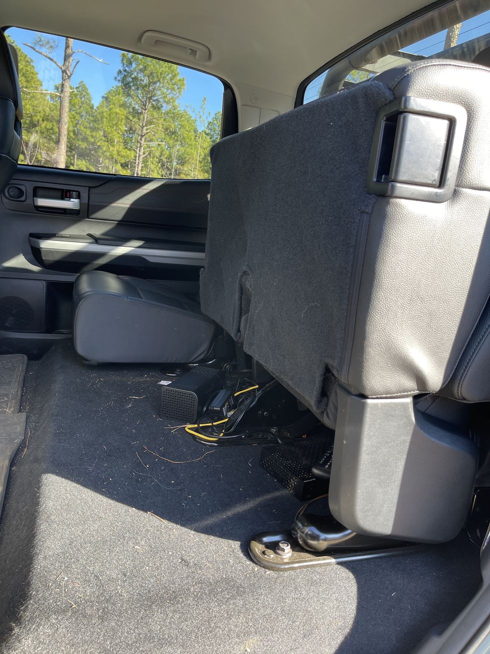 2021 tundra back seat folded