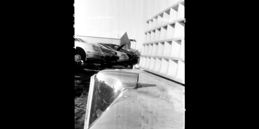 sears tower 34 box camera pinhole photographs at junkyard