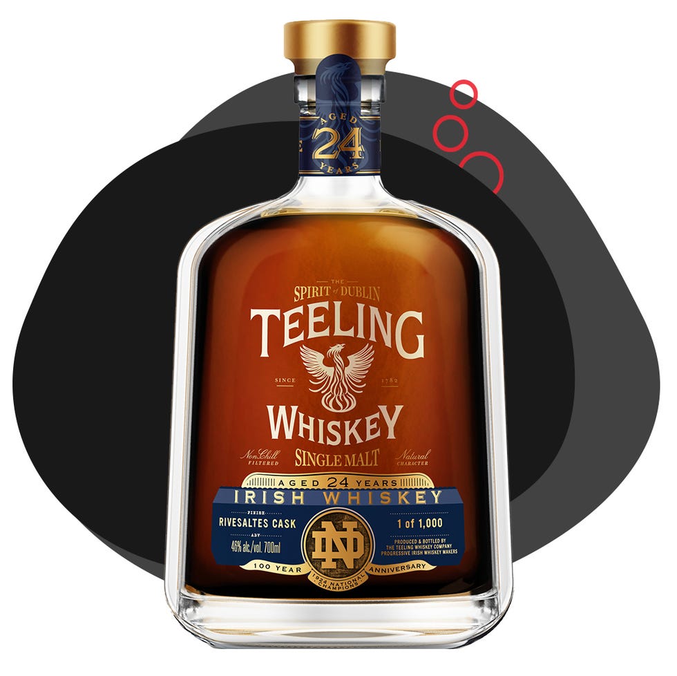 bottle of teeling 24yearold irish whiskey