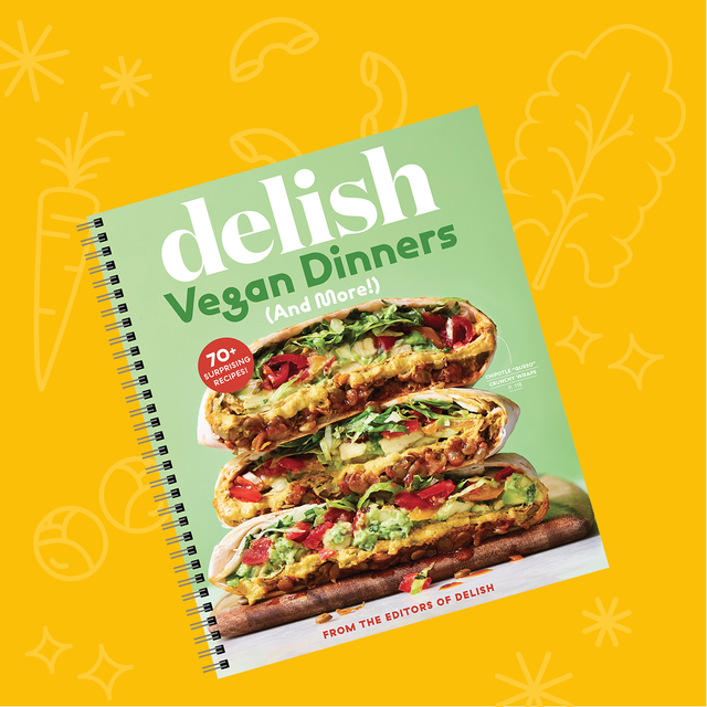 delish vegan dinners cookbook