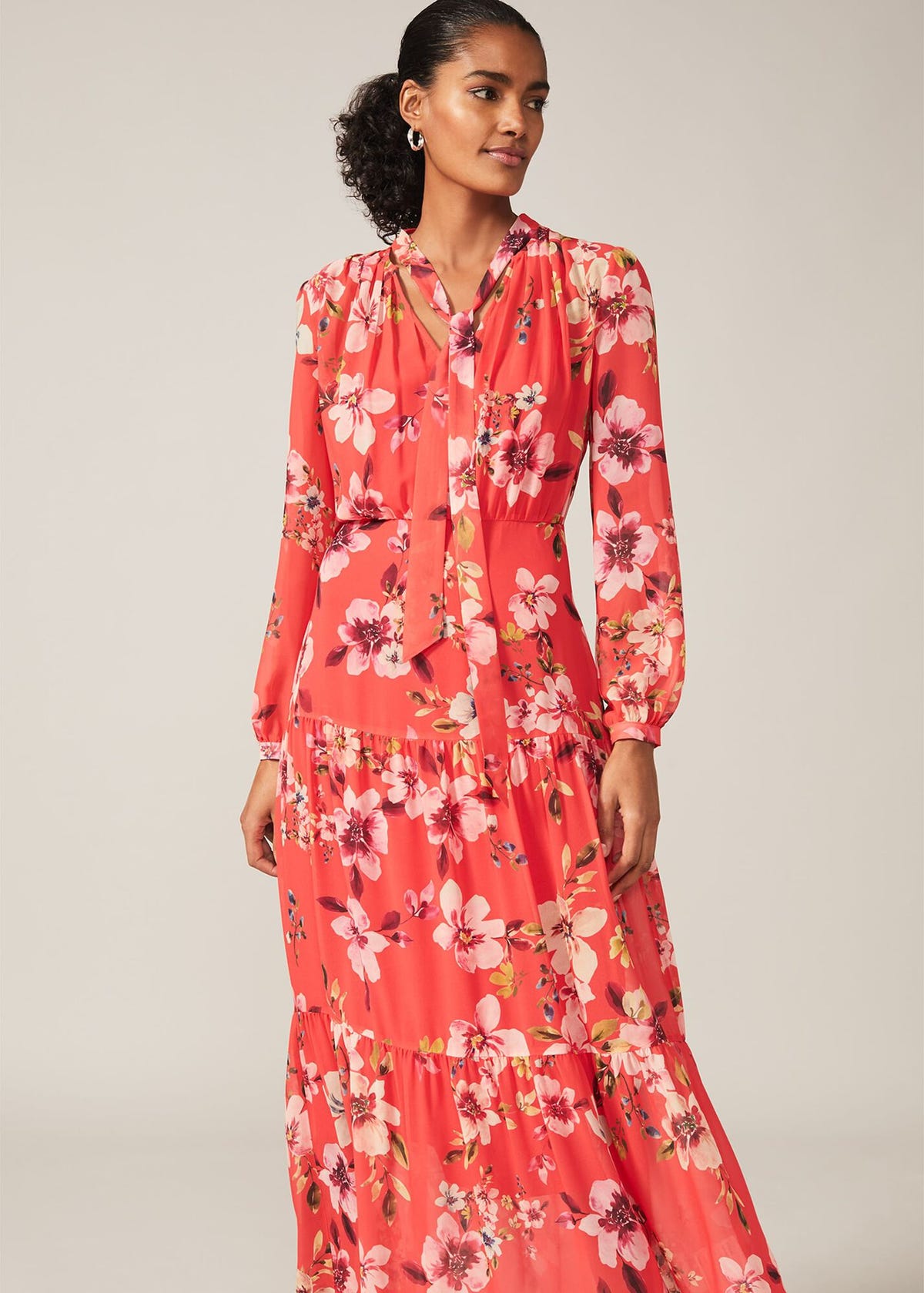 Bernadette Floral Chiffon Maxi Dress