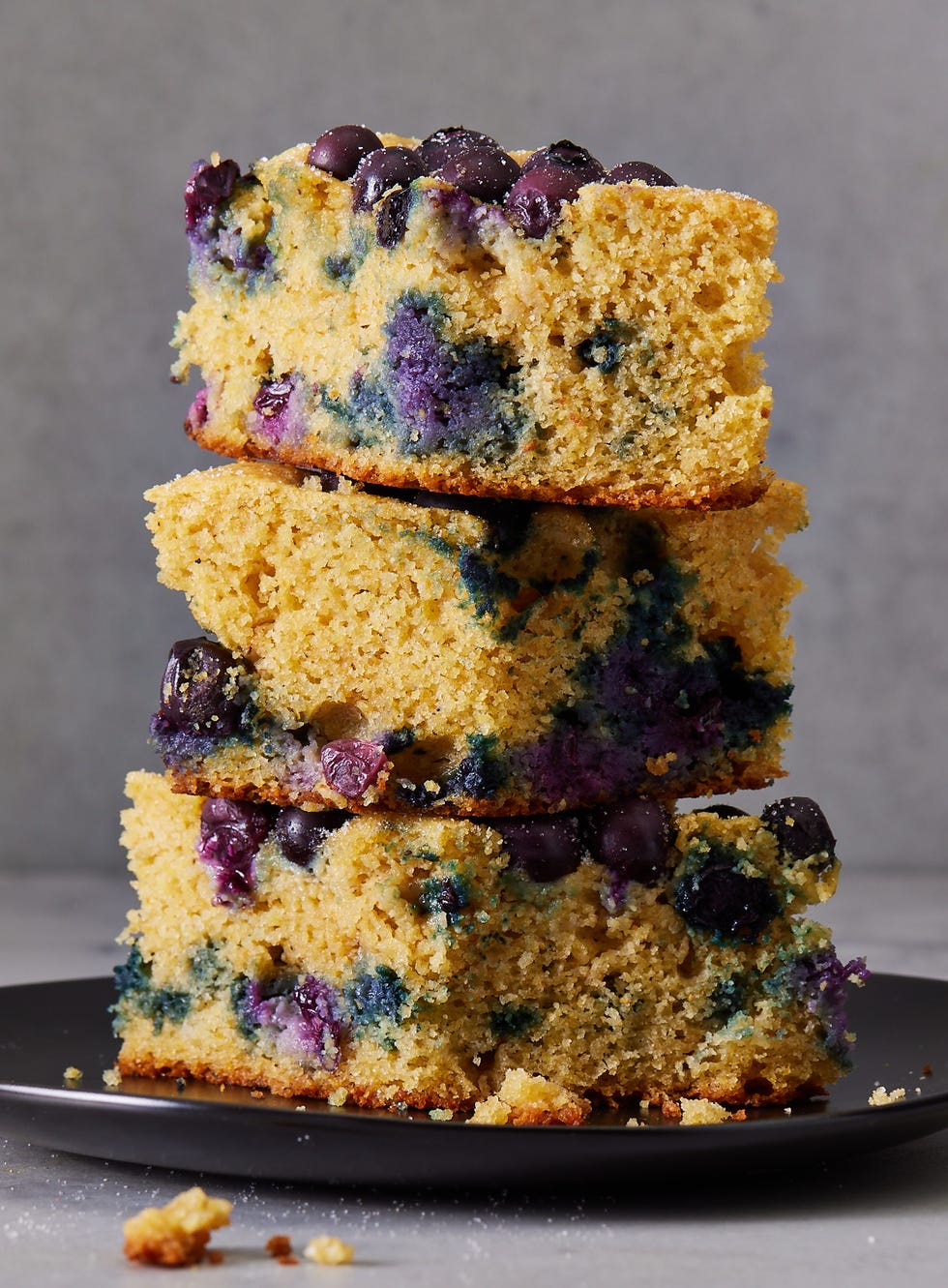 cast iron blueberry cornbread