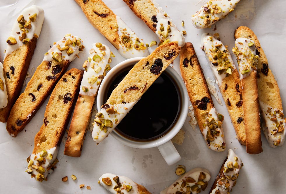 white chocolate cranberry orange biscotti