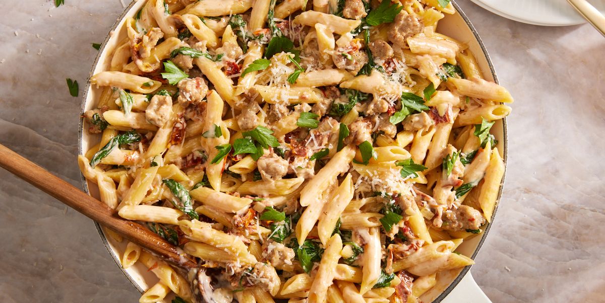 Creamy Penne With Sausage & Sun-Dried Tomatoes Is Too Good To Share