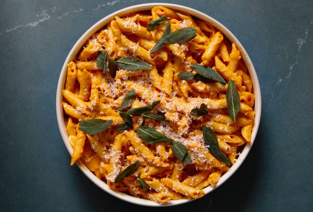 creamy pumpkin vodka sauce and penne