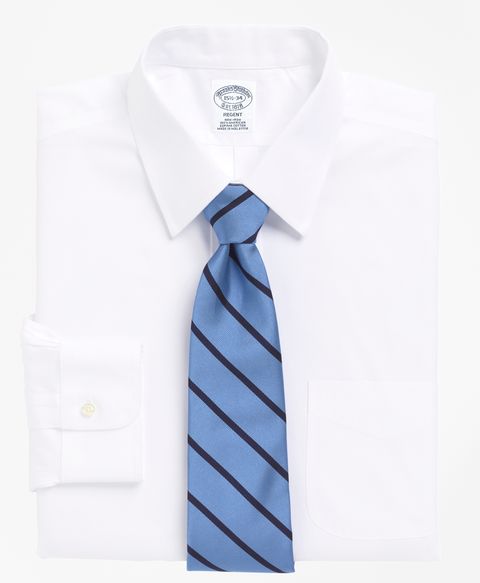 White, Blue, Clothing, Dress shirt, Shirt, Collar, Tie, Fashion accessory, Formal wear, Sleeve, 