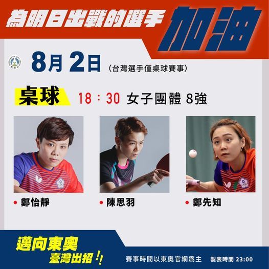 8月2日中華隊賽程表