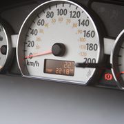 227km on new car odometer