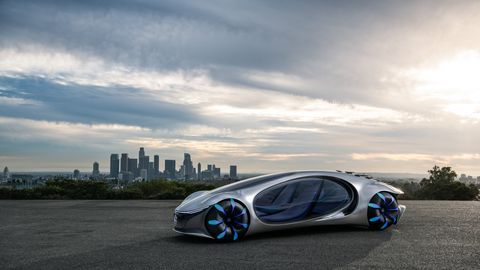 A preview for the V Ride in the Mercedes-Benz Vision AVTR