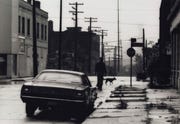 "delray man, detroit," 1986, russ marshall, american gelatin silver print