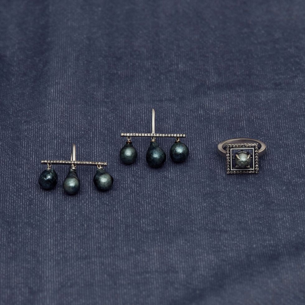a set of earrings