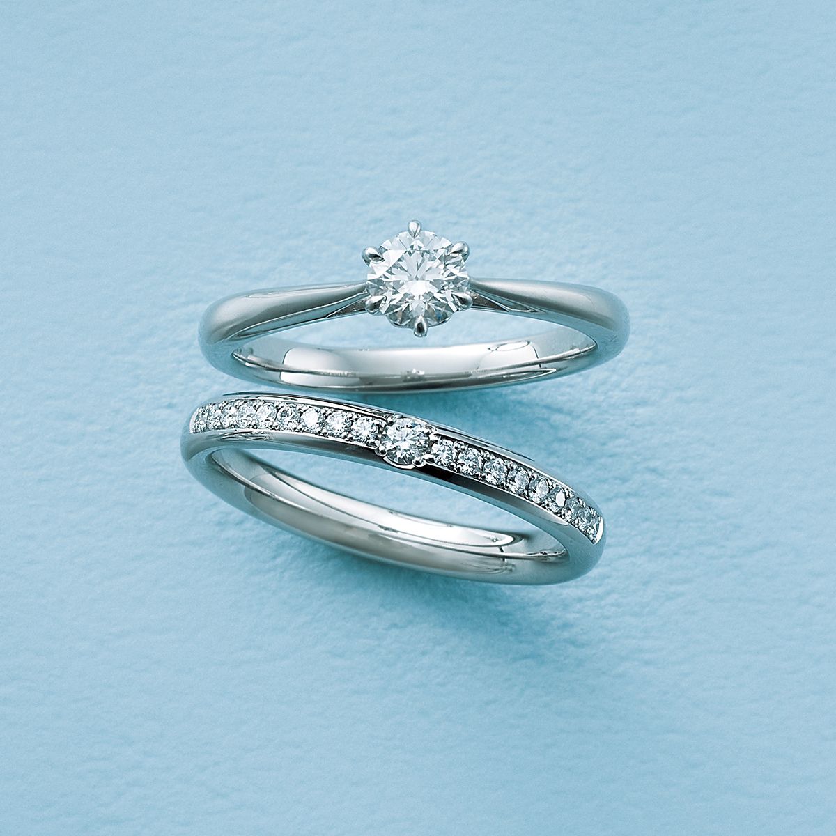ラザール ダイヤモンドで重ねづけ♡「婚約指輪+結婚指輪」のリング 
