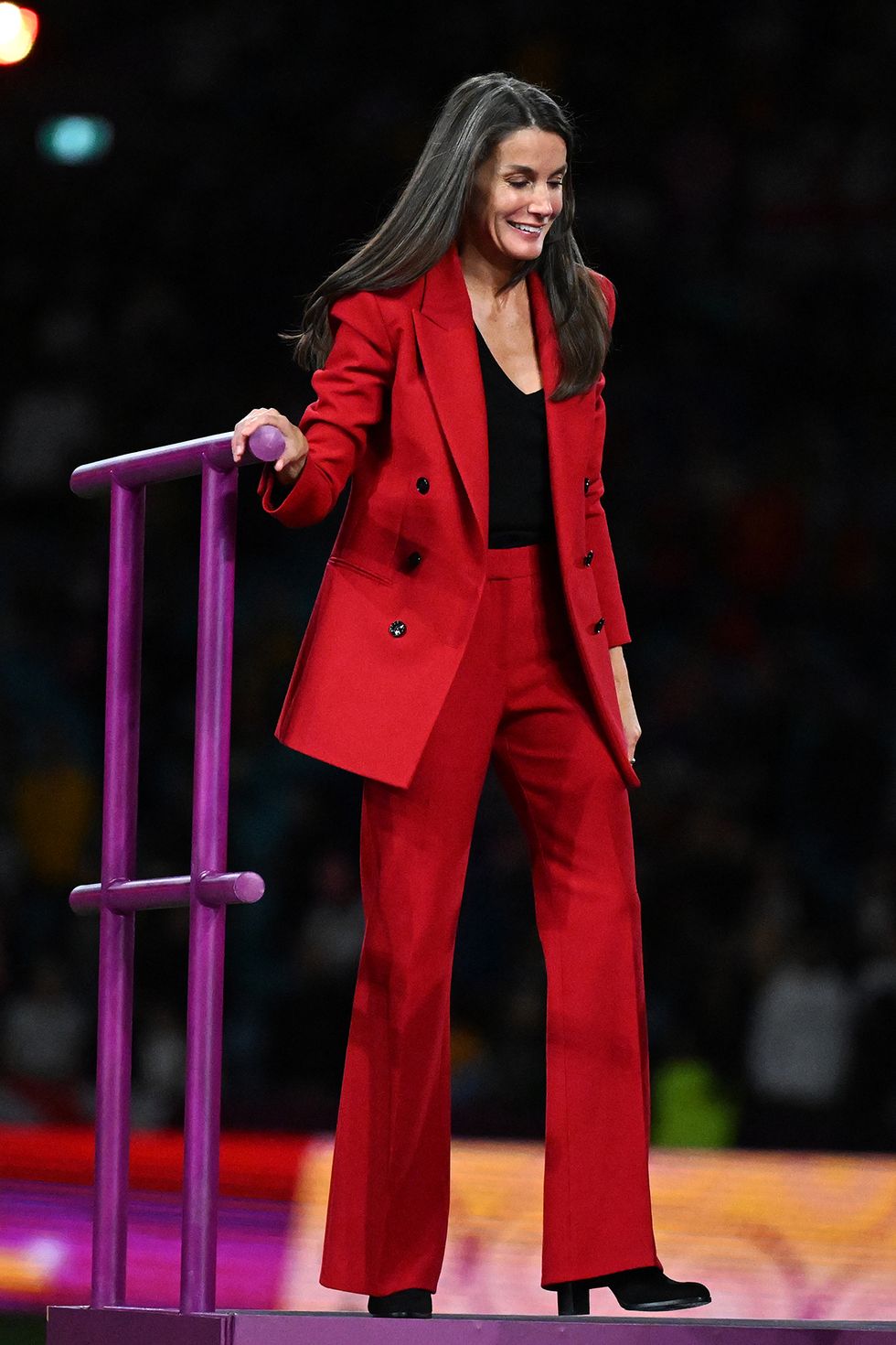 sydney, australia august 20 queen letizia of spain waves during the fifa women's world cup australia new zealand 2023 final match between spain and england at stadium australia on august 20, 2023 in sydney, australia photo by maryam majdgetty images