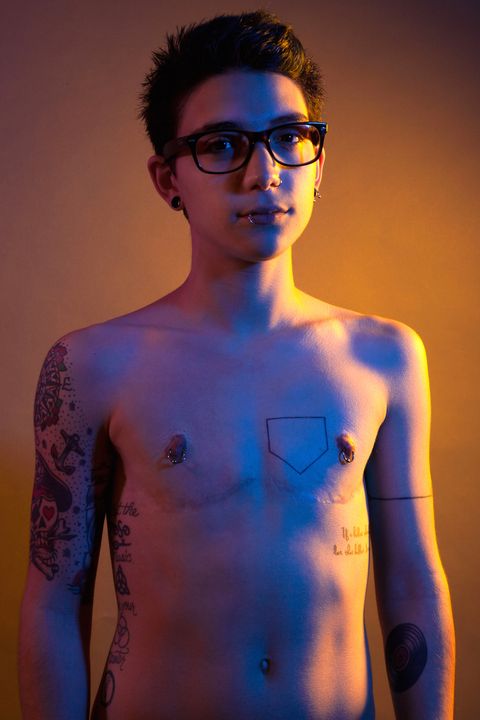 Eyewear, Barechested, Blue, Chest, Glasses, Cool, Skin, Tattoo, Beauty, Electric blue, 