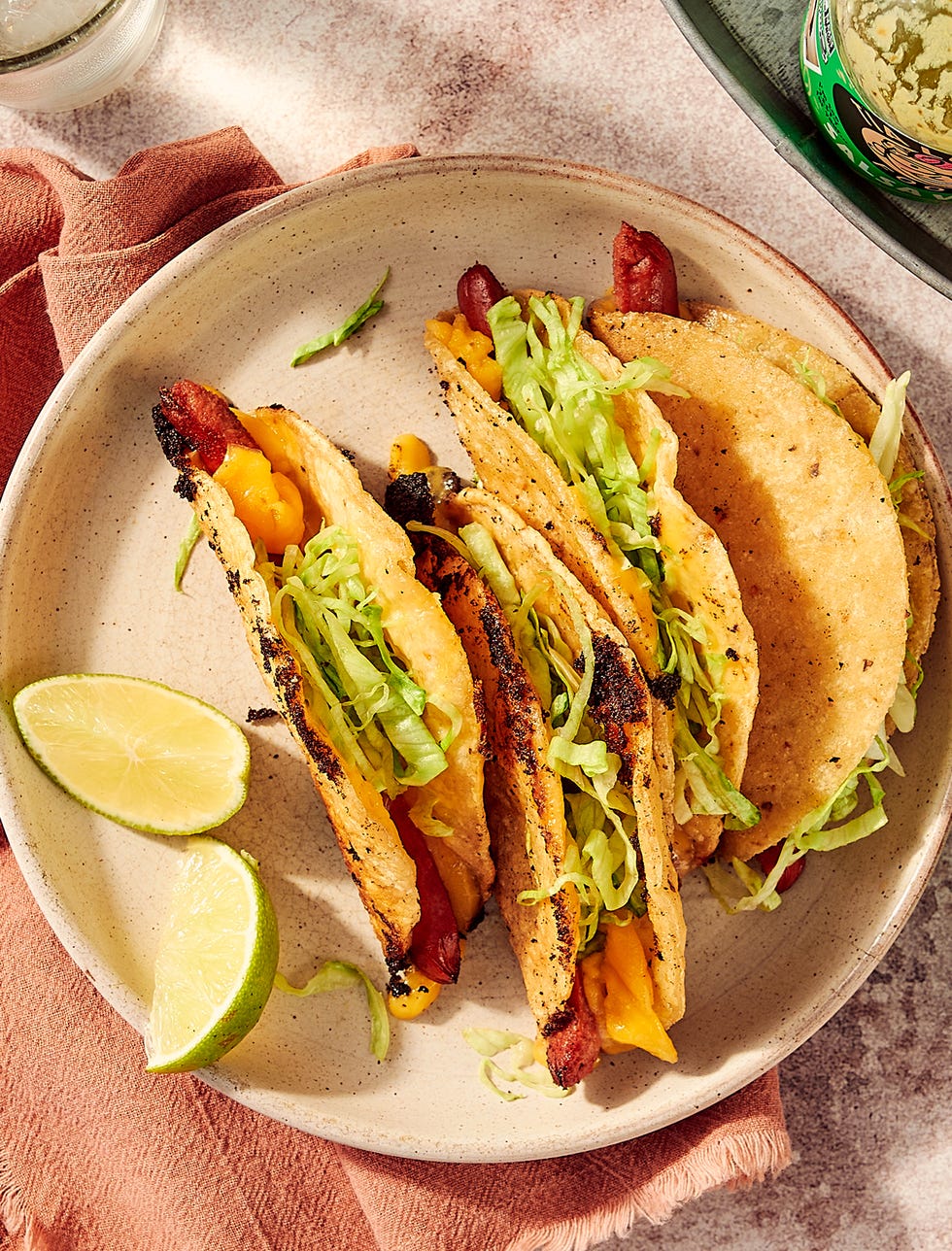 hot dog tacos