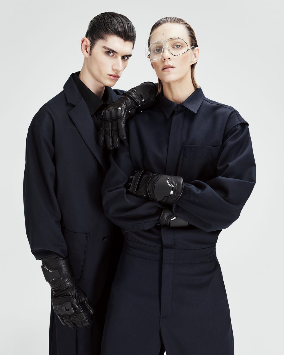 two people wearing black