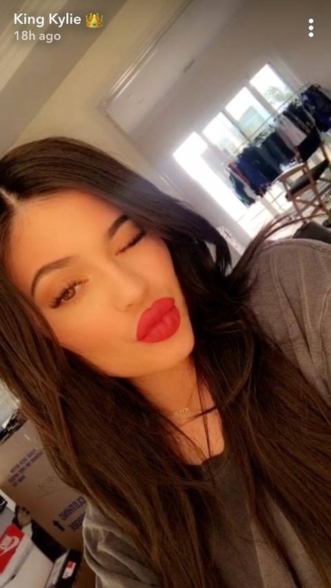 Kylie Jenner Continues To Wear Super Baggy Clothes As She Models New Lip Kits 