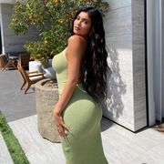 kylie jenner in a green dress