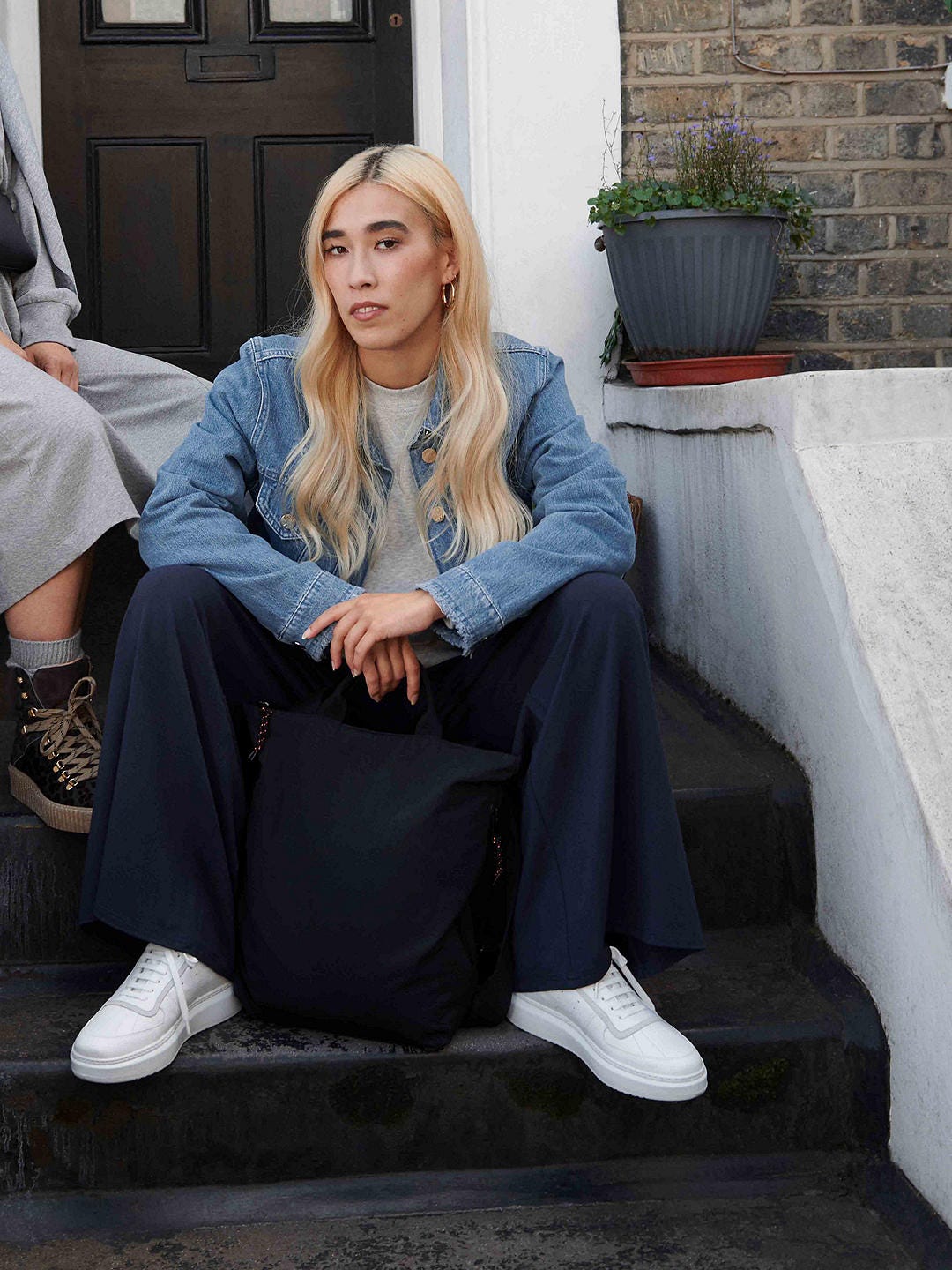john lewis bag and trainers