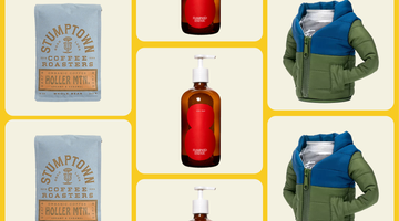 coffee bag dish soap and a garment for a can