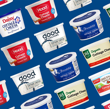 Cottage cheese containers variety of cottage cheese containers against a blue background