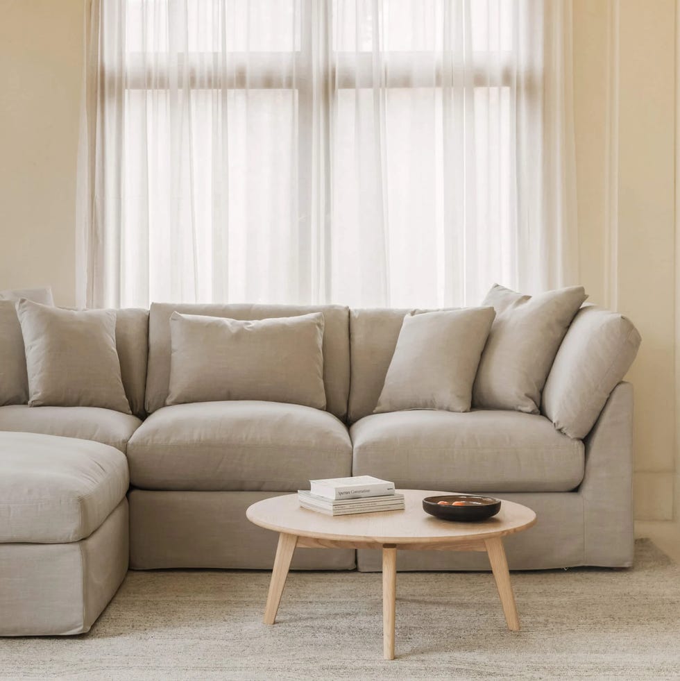 a couch with a coffee table