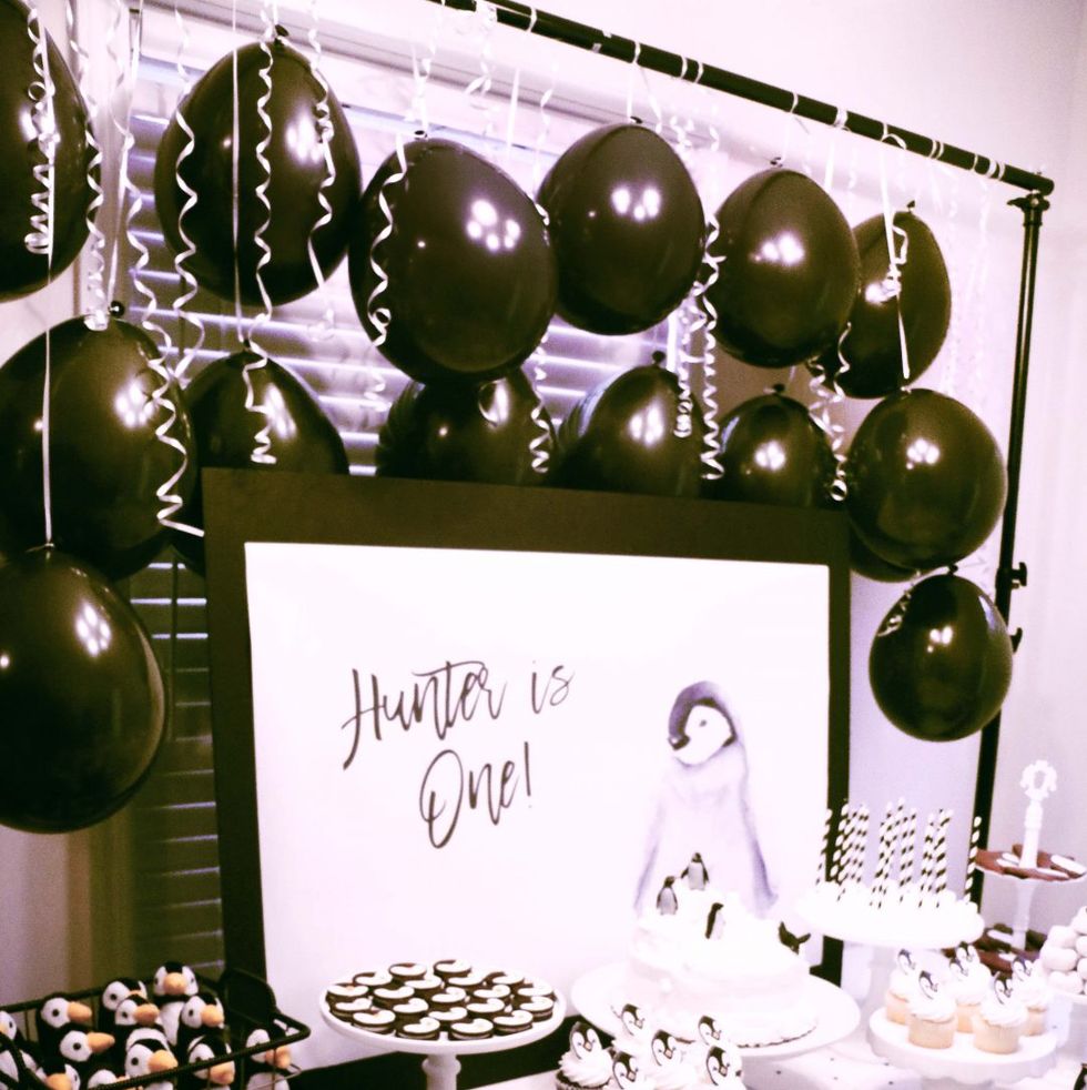 Black + White First Birthday Party
