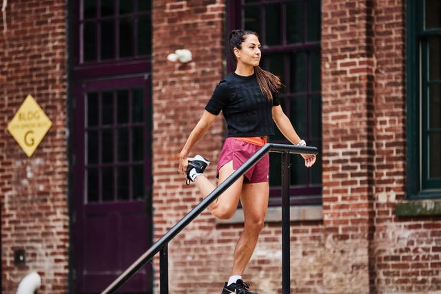 woman stretching