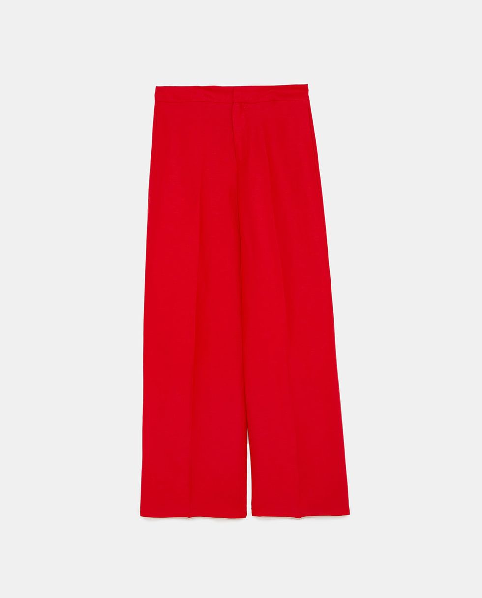Red, Clothing, Trousers, Textile, Linens, A-line, 