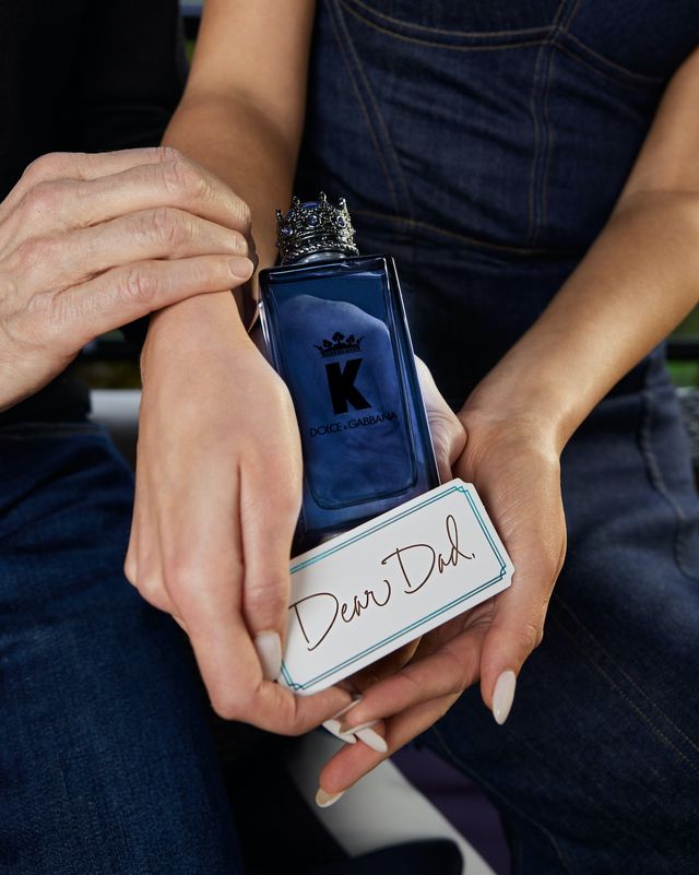 bottle of k by dolce and gabbana fragrance with 'dear dad' note