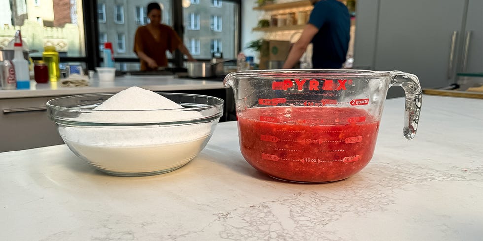 jam in a measuring cup