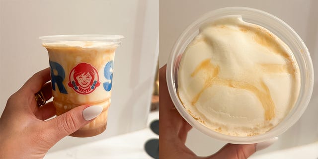 wendy's caramel swirl frosty