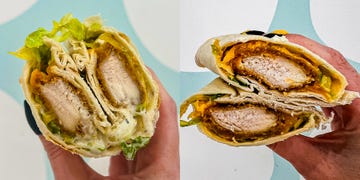 hand holding mcdonald's snack wraps