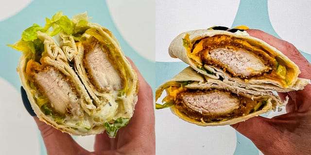 hand holding mcdonald's snack wraps